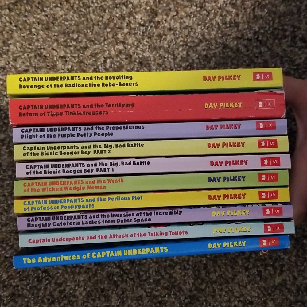 Captain Underpants Paperback Books 1-10